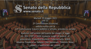 Scopri di più sull'articolo SIPLO interviene nell’audizione al Senato del 25 maggio, in ambito dell’esame dei disegni di legge nn. 655, 1597 e 1628 (Molestie sui luoghi di lavoro)